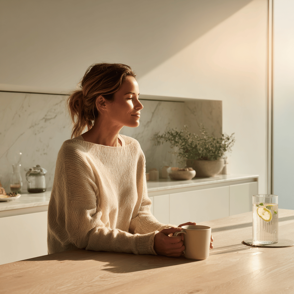 Biohacking mit Intervallfasten ist für die sportliche Dame gut für ein Gesundheits-Reset. Wie neugeboren mit Methode 12:12. Symbolbild.