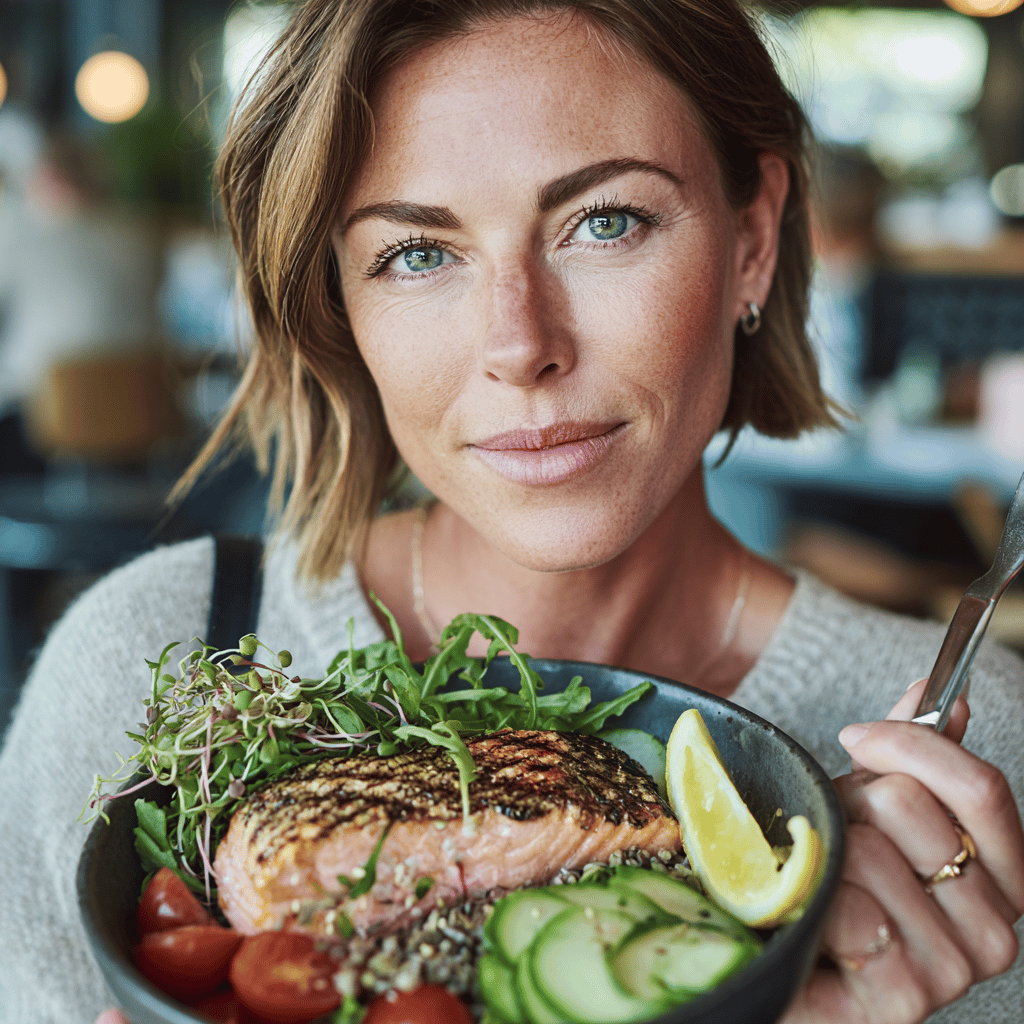 Biohacking mit low carb für fitness und wohlfühlfigur wie diese dame es macht. symbolbild.