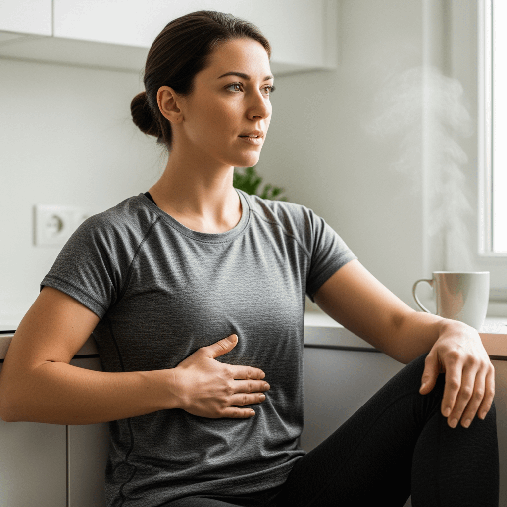 Vagusnerv aktivieren mit Atmen wie diese Biohacker Dame es macht., Symbolbild.