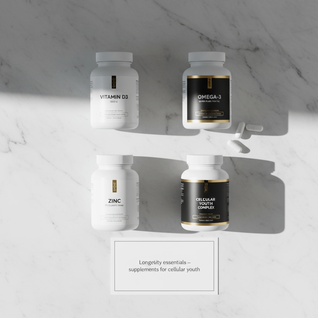 Langlebigkeit beginnt mit mikronährstoffen. omega 3 vitamin d und zink.