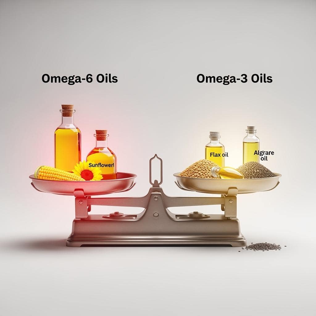 Omega-Fettsäuren-Verhältnis. 2:1 ist ideal, moderne Ernährung liegt oft bei 15:1 oder mehr. Symbolbild.