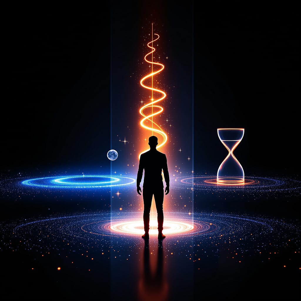 Biohacking triade steht im zentrum von jedem menschen für seine dauerhafte gesundheit. symbolbild.