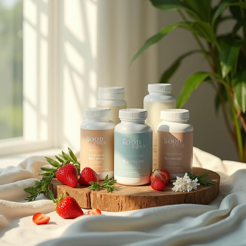 Biohacking mit beeren und supplementen für fitness und energie. symbolbild.