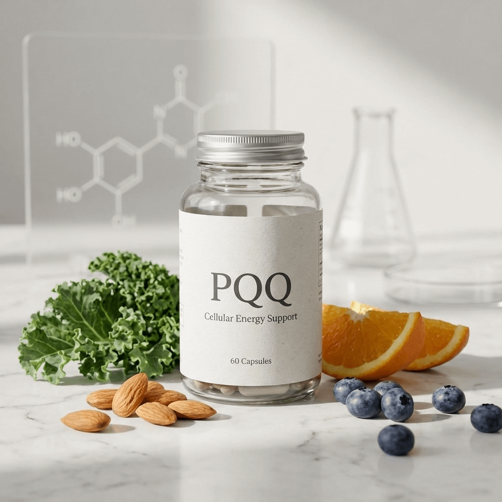 PQQ cellular energy support. AI visual