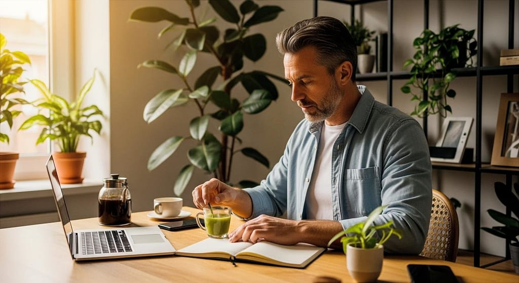 Biohacking mit essen kann auch bei zeitknappheit im homeoffice mit kleinen health foods funbktionieren. symbolbild.