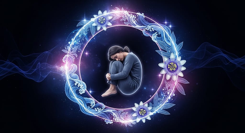 Biohacking mit schlaf als heiliger reset mechanismus, geborgen, kraftvoll.