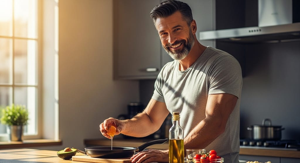 Biohacking mit einem ketogenen frühstück ist für diesen sportler ein genuss.