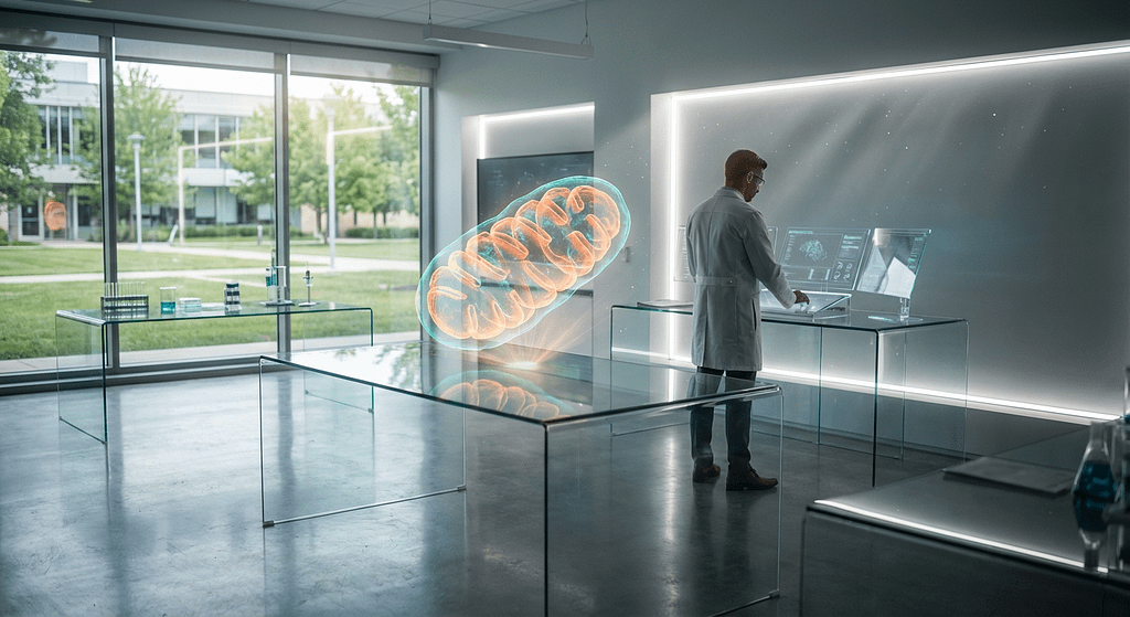 Biohacking ist die Stärkung unserer Mitochondrien Kraft. Everyday Health ist einfach. Symbolbild Labor.