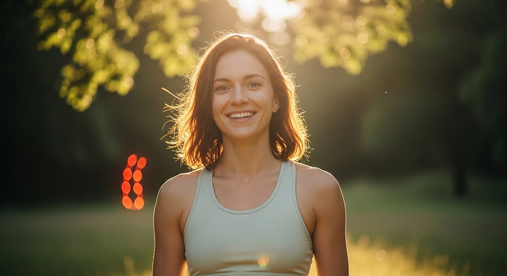 Biohacking ist für diese fitte Dame viel draußen in der Natur sein. Symbolbild.