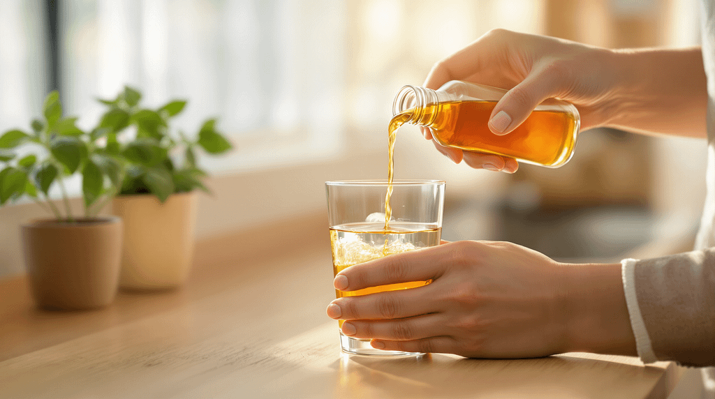 Ein bisschen Apfelessig ist sehr gesund.