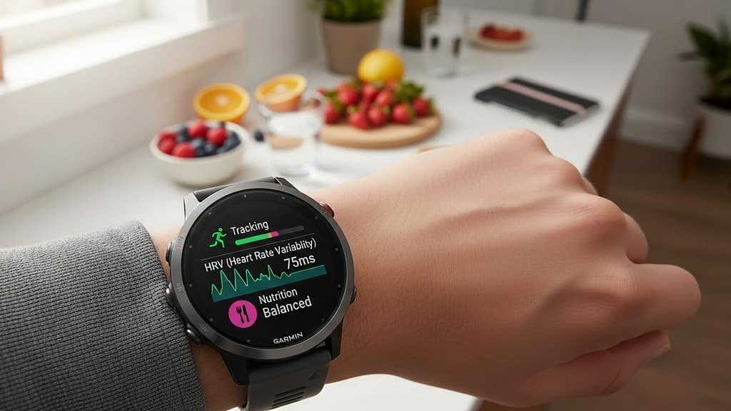 Biohacking mit Garmin ist Tracking von HFV and Nutrition. Symbolbild.