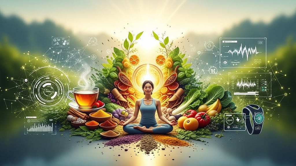 Biohacking mit Ayurveda als gesunde Ergänzung. Symbolbild.