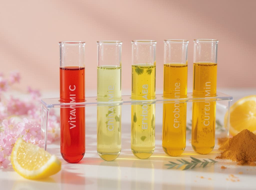 Immunbooster Shots Symbolbild. Farbenfrohe Immun-Shots mit Zink, Vitamin C und Kurkuma. Geballte Power in einem Glas.