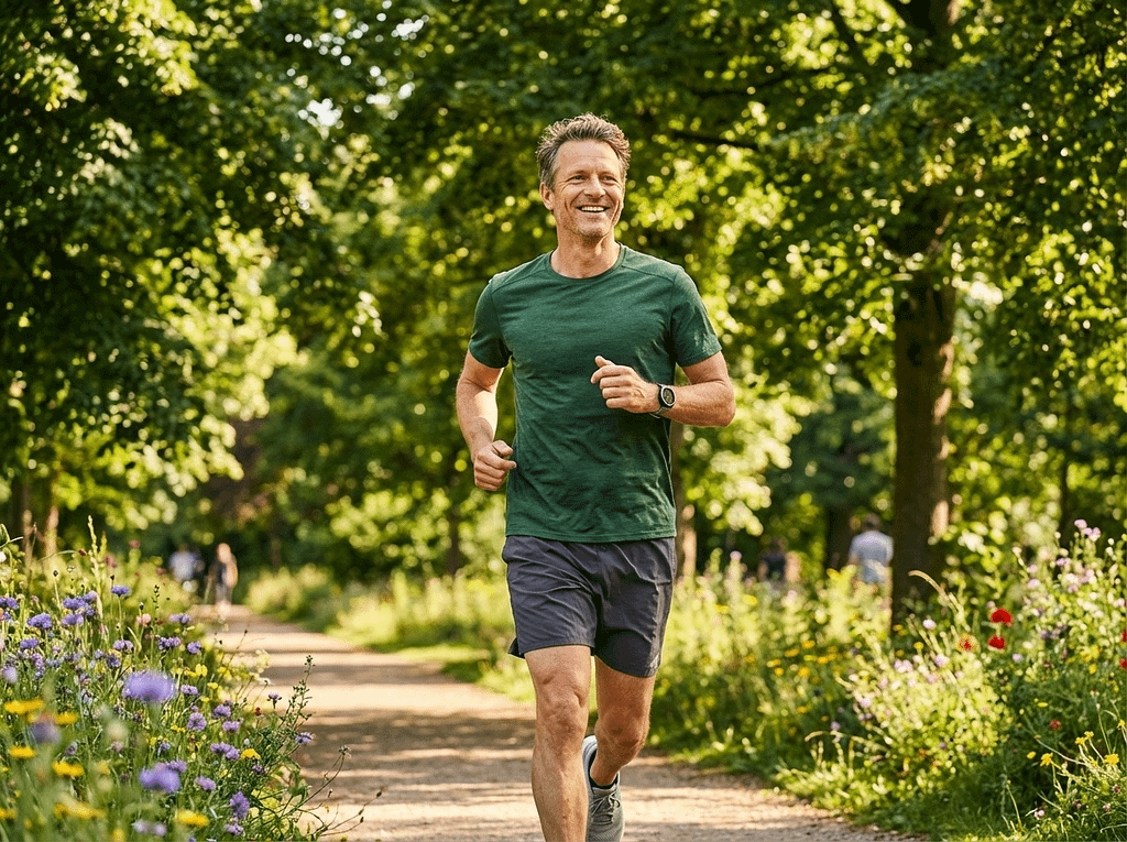 Shilajit Lifestyle Bild Läufer Mitte 40