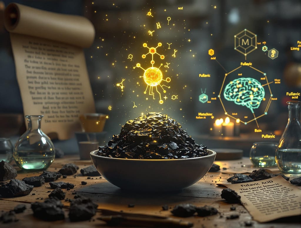 Shilajit zeichnet sich durch seinen hohen anteil an fulvinsäure aus