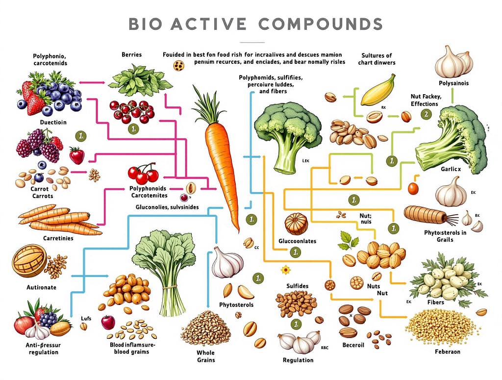 Biohacking mit bioaktiven nährstoffen unterstützen und mehr lebensfreude genießen. illustration.