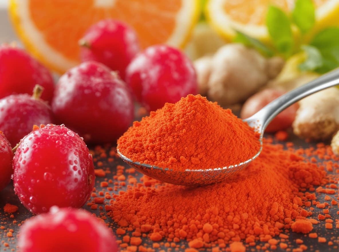 Immunbooster mit acerola ist sehr gesund. symbolbild.