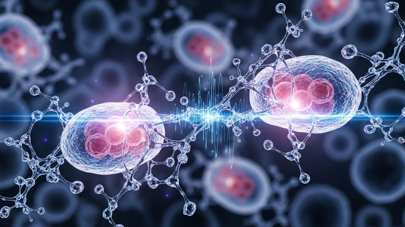 Biohacking mit Forschung und Mitochondrien für longevity im Labor. Symbolbild.