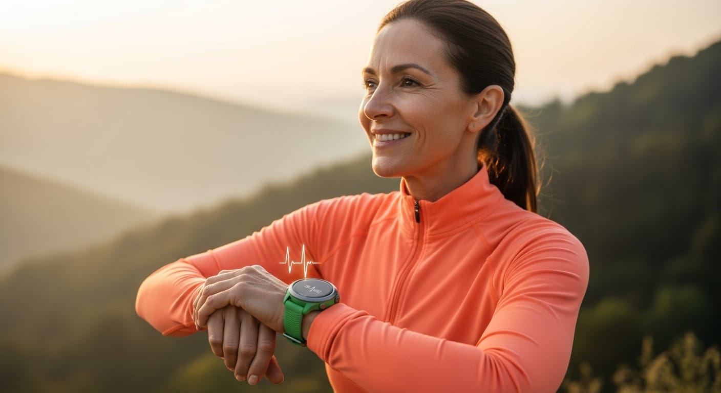 Biohacking mit essen, supplementen und daten tracking ist für diese agile dame eine lebensfreude. symbolbild.