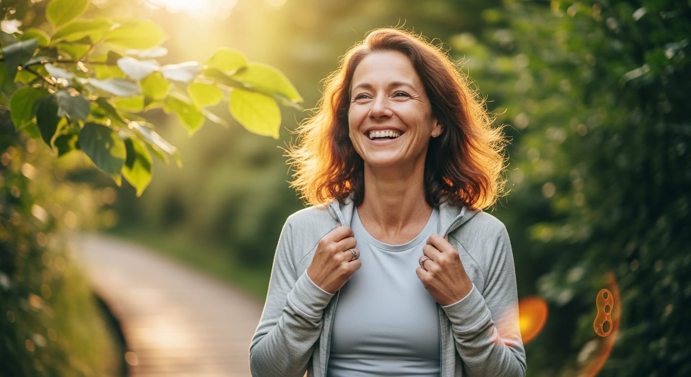 Longevity mit einem gesunden Lebensstil ist für diese fitte ältere Dame ein tägliches Ritual. Symbolbild.