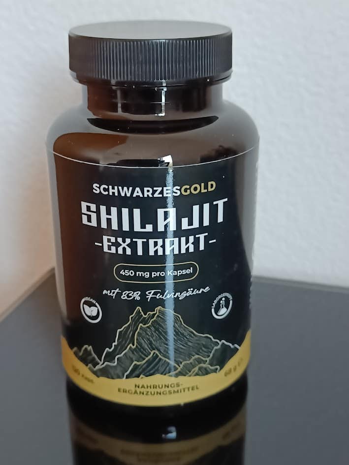 Schwarzes Gold Shilajit Kapseln.