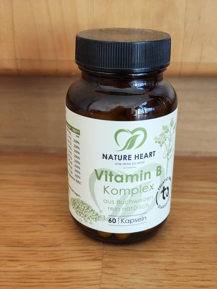 Vitamin B Komplex nature heart Buchweizen 60 Kapseln.