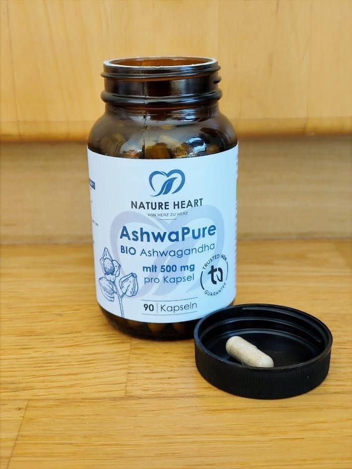 AshwaPure Nature Heart Bio Ashwagandha 90 Kapseln b