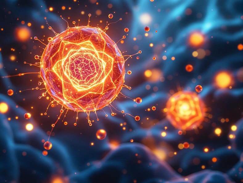 Leuchtende Mitochondrien Visualisierung Coenzym Q10 Wirkung