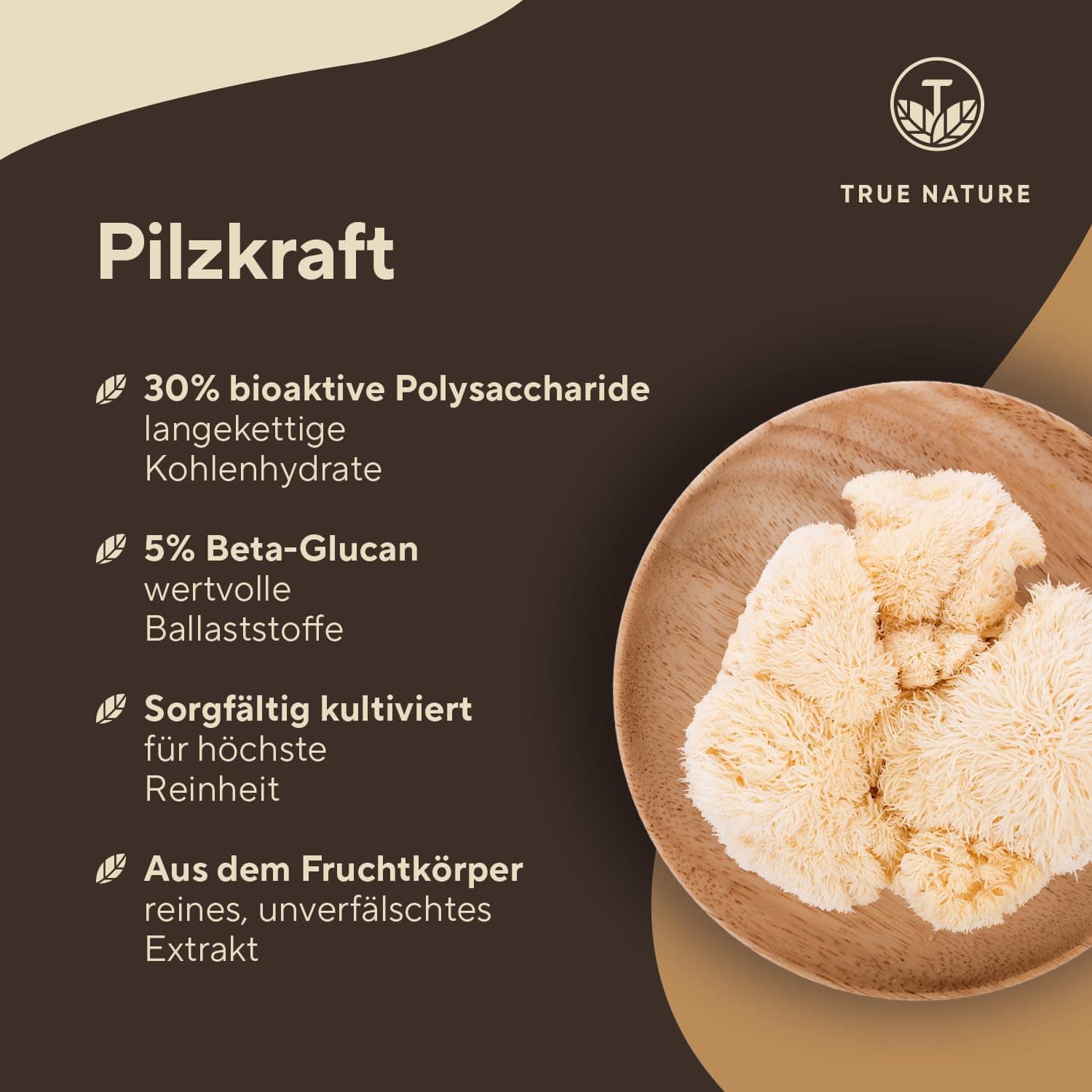 True nature löwenmähne pilzkraft